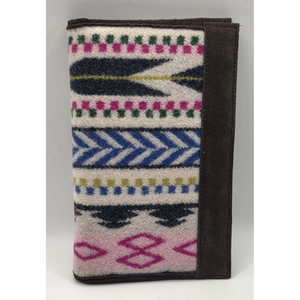 Pendleton Card Wallet Pocketbook Bi-Fold Wool & Faux Suede Southwestern Tribal